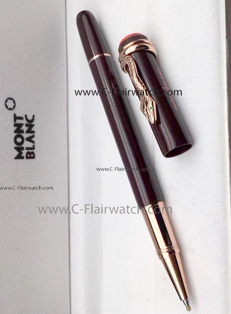 Copy Montblanc Brown Fineliner Pen - Rouge et Noir Collection